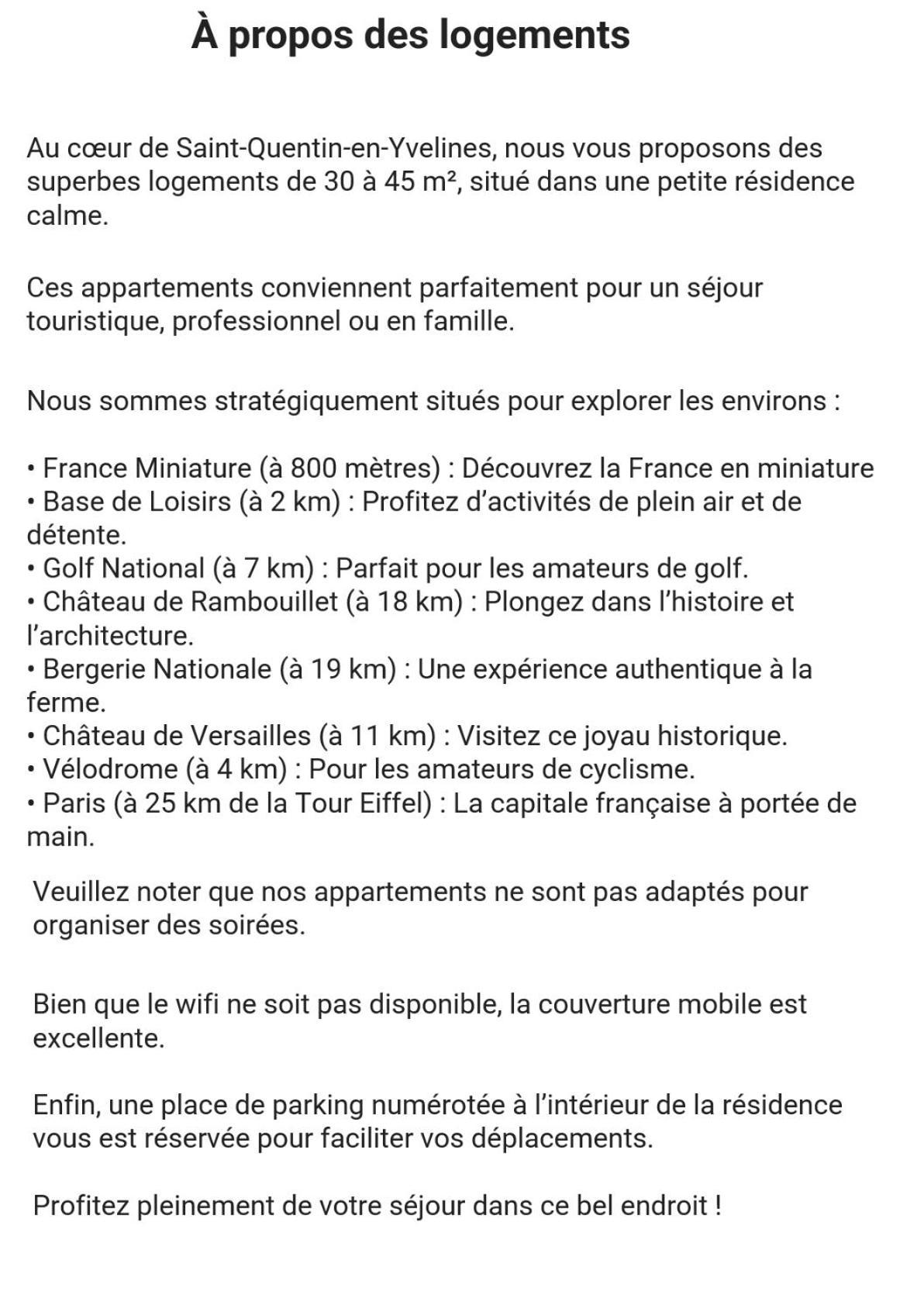 St-quentin-en-yvelines Plusieurs Avec Parking Apartment *